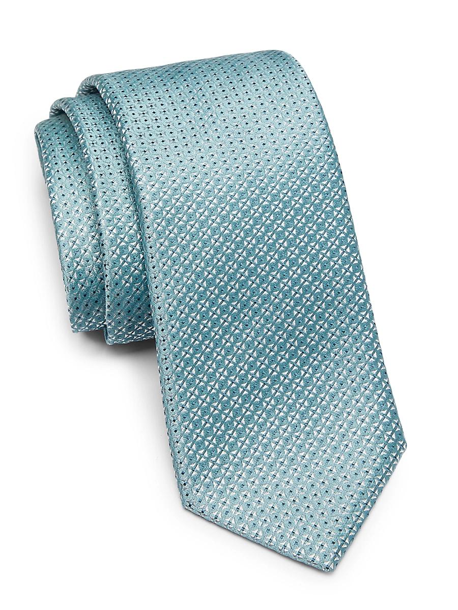 Mens Geometric Silk Tie Product Image