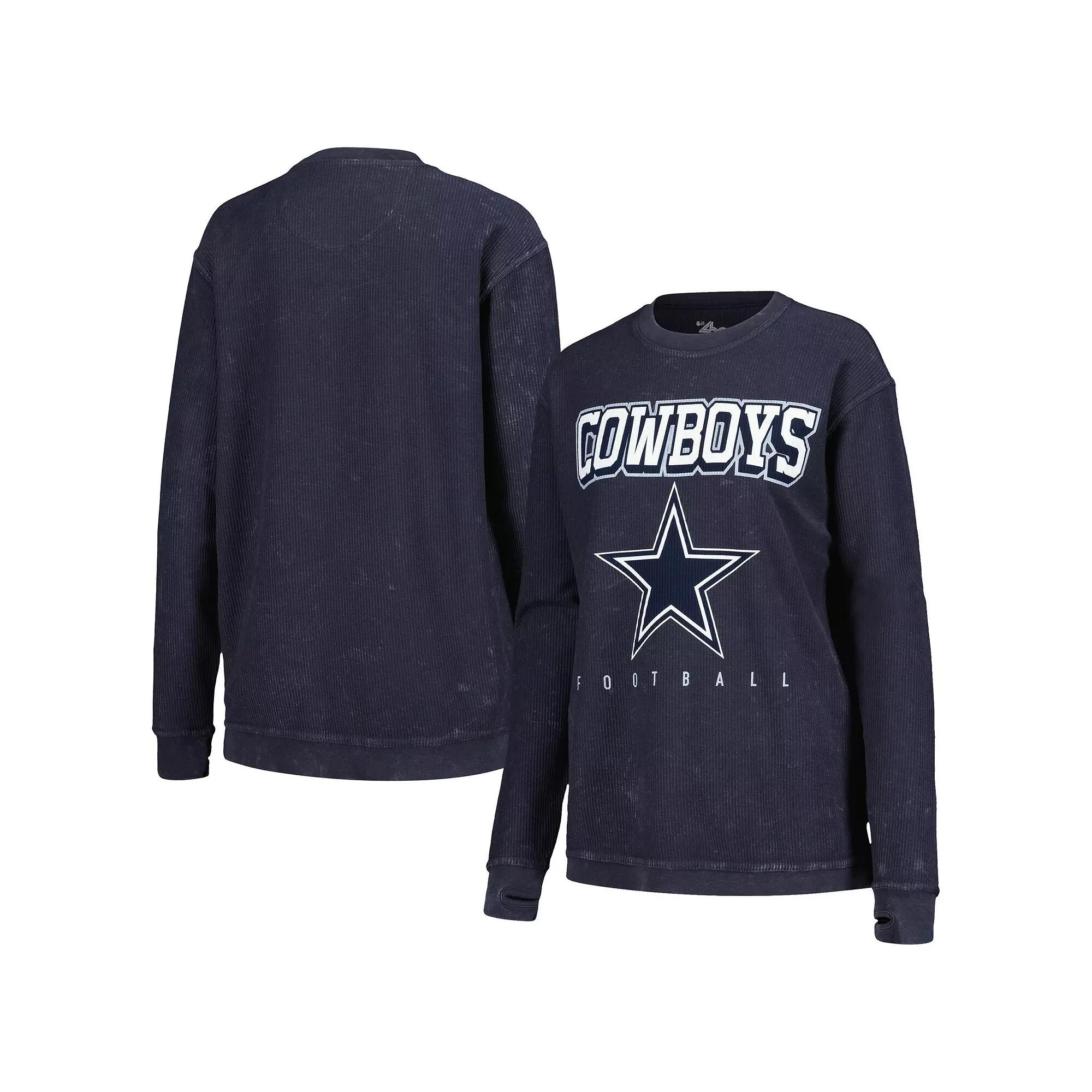 Women's G-III 4Her by Carl Banks Navy Dallas Cowboys Comfy Cord Pullover Sweatshirt,  Product Image