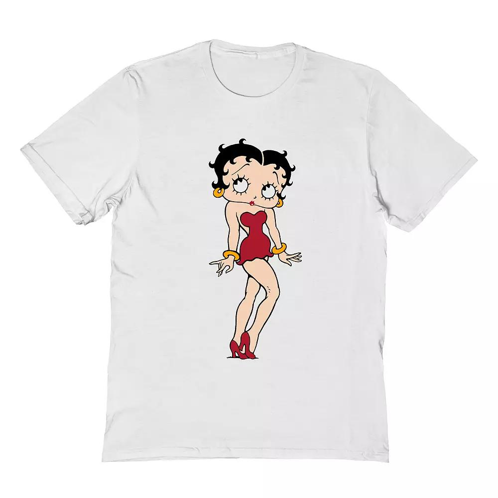 Men's Betty Boop T-Shirt, Size: Large, White Product Image