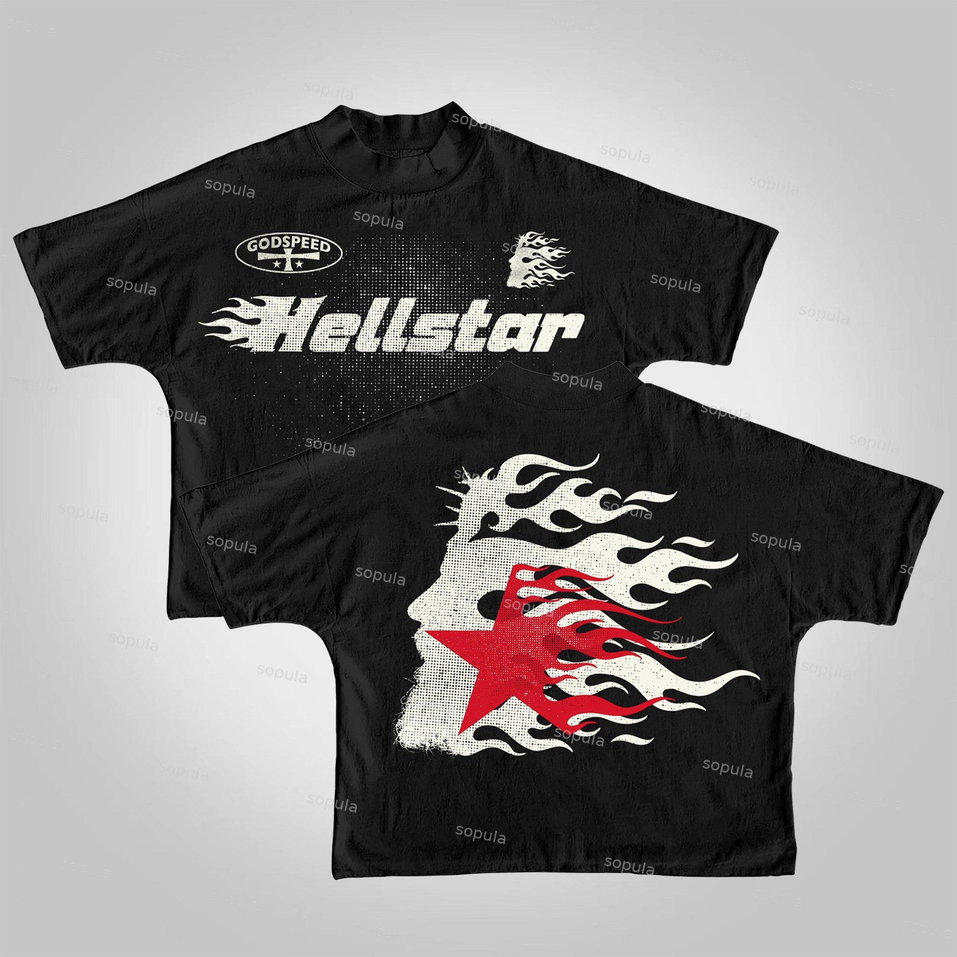 Sopula Vintage Flame Jesus Silhouette Network Cropped T-shirt Product Image