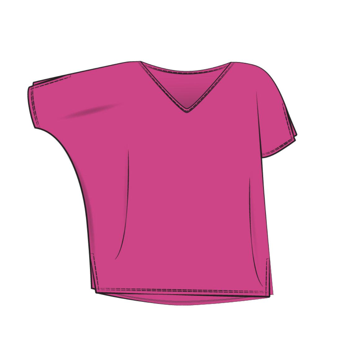 Sympli V-Neck Slit Sleeve Top 22318G Product Image