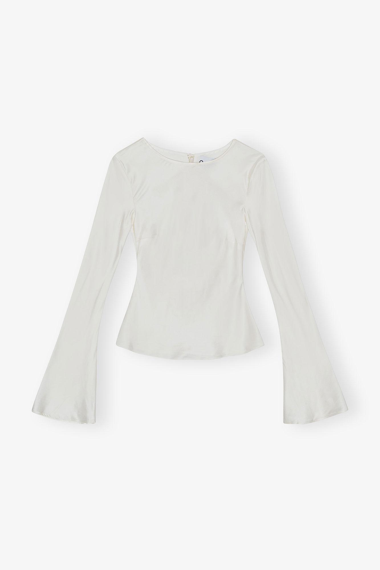 Ivory Satin Blouse Product Image