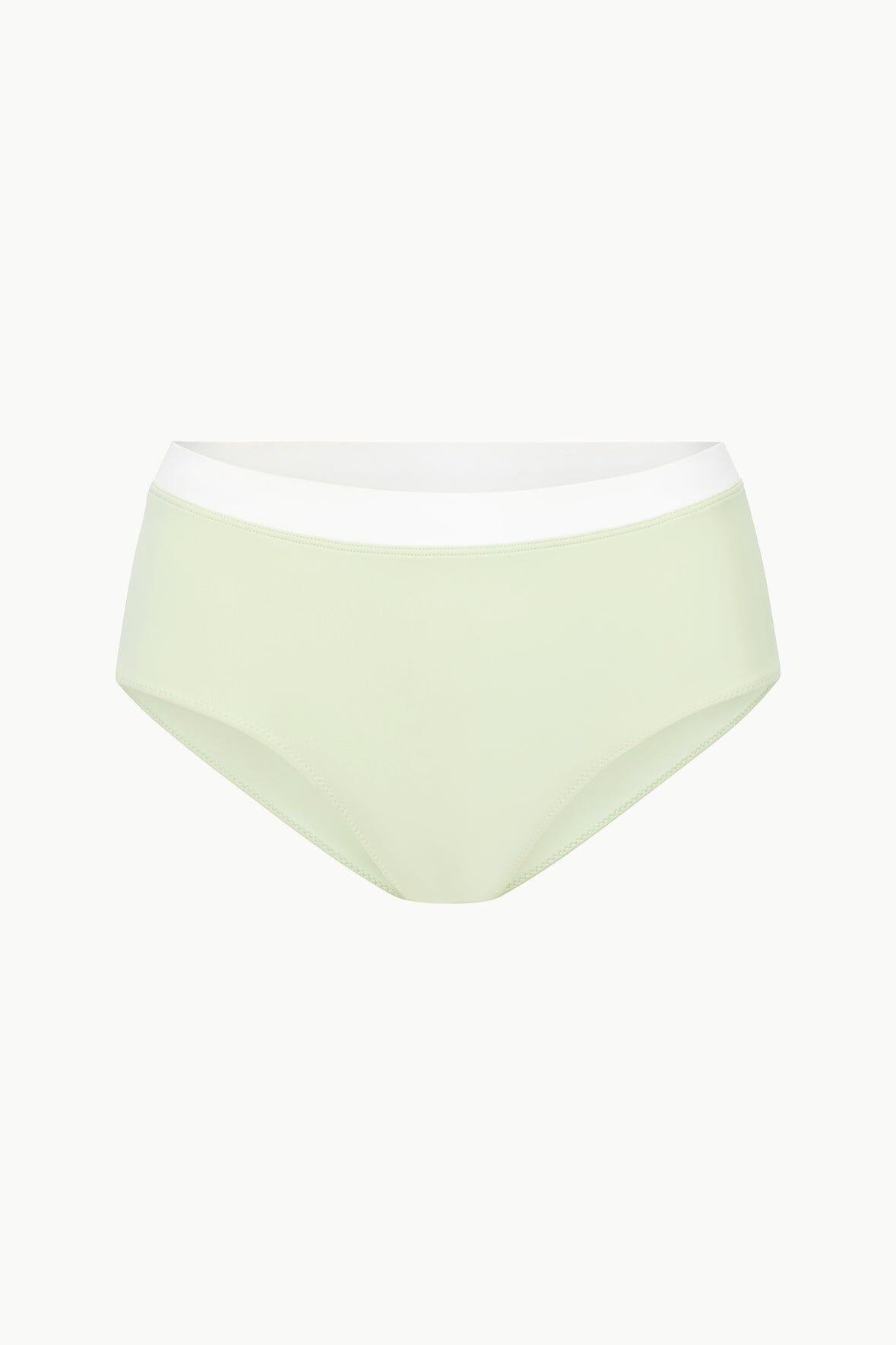 DEVON HIGH RISE BIKINI BOTTOM | PALE JADE WHITE Product Image