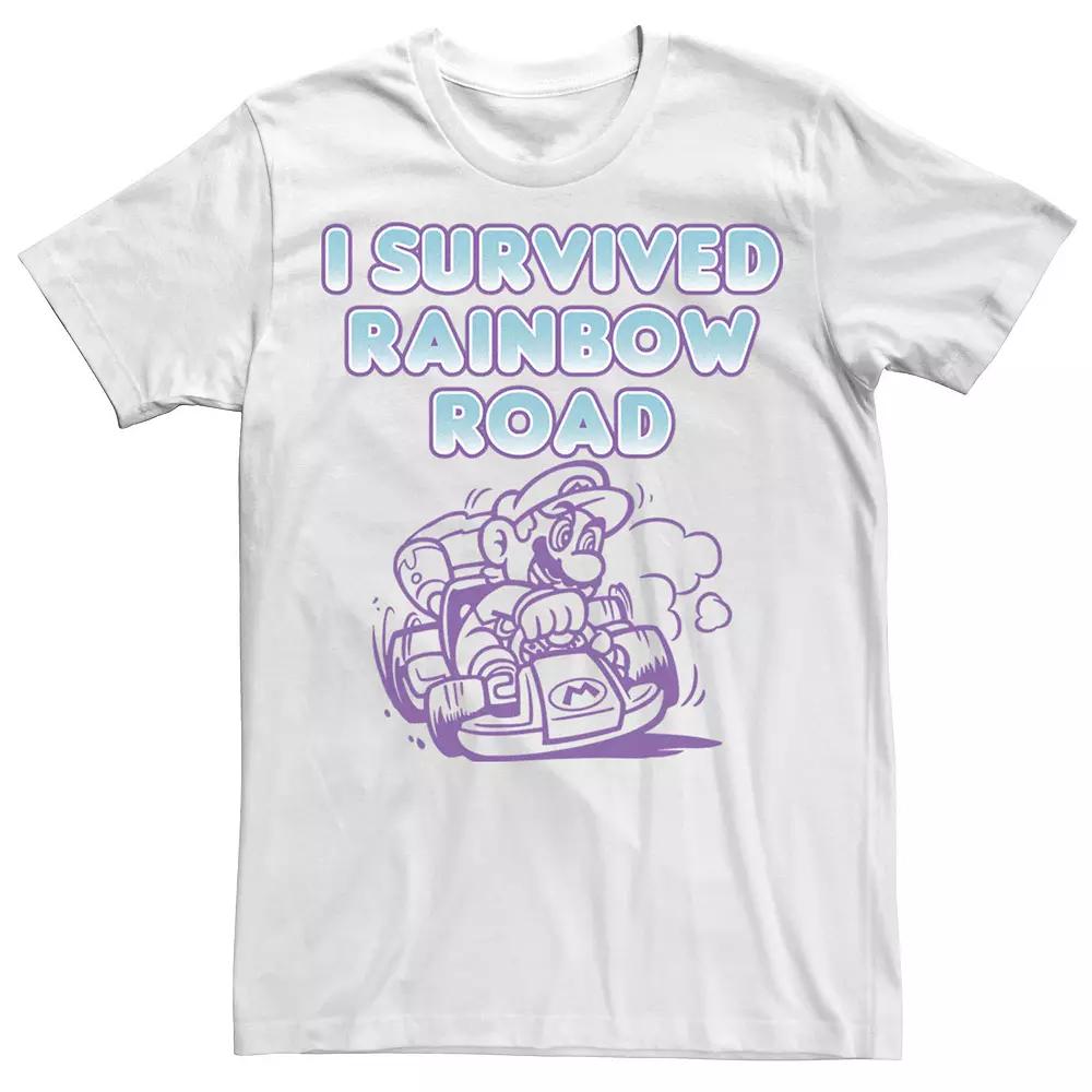 Men's Nintendo Mario Kart Survived Rainbow Road Tee,  Product Image