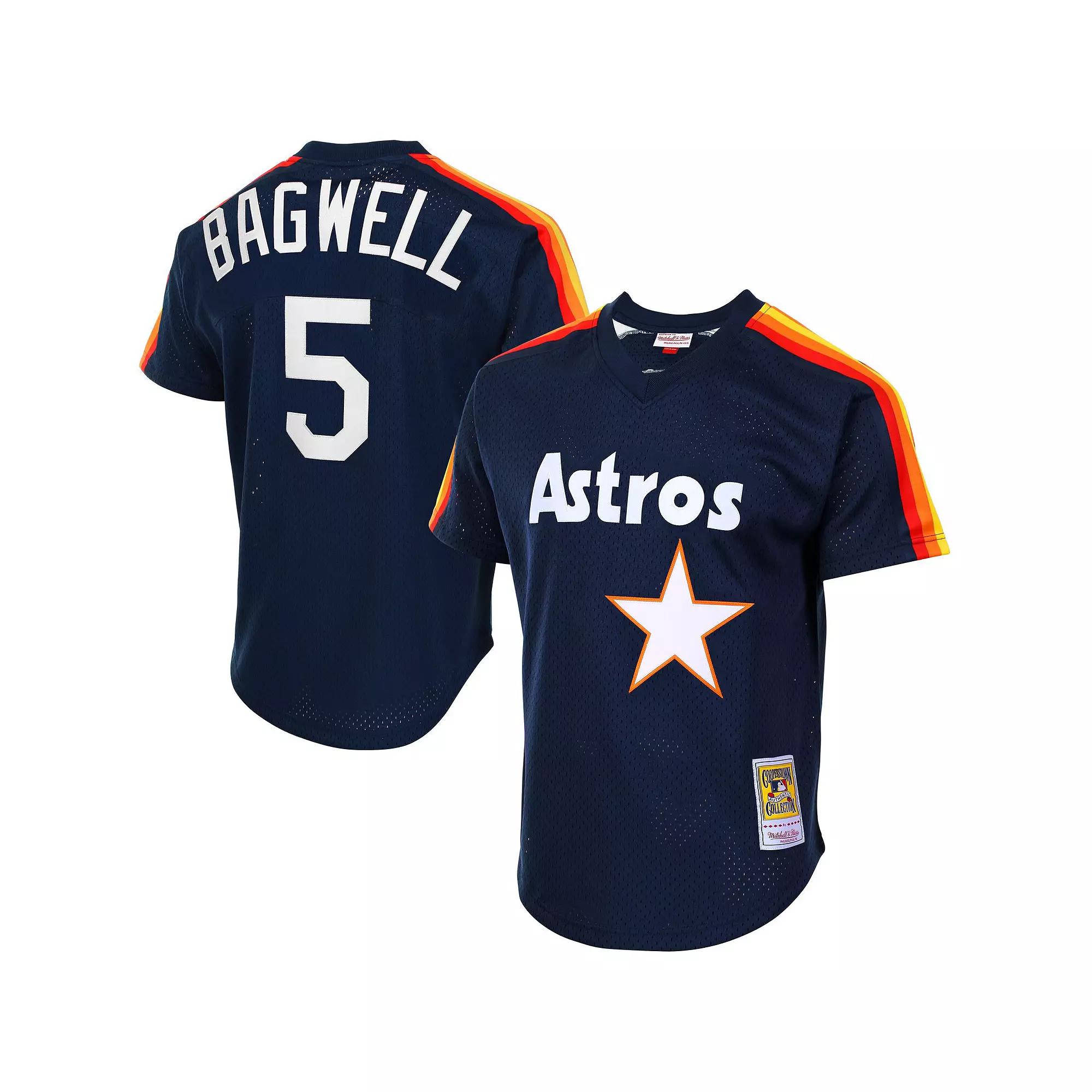 Men's Mitchell & Ness Jeff Bagwell Navy Houston Astros Cooperstown Mesh Batting Practice Jersey, Size: Large, Blue Product Image