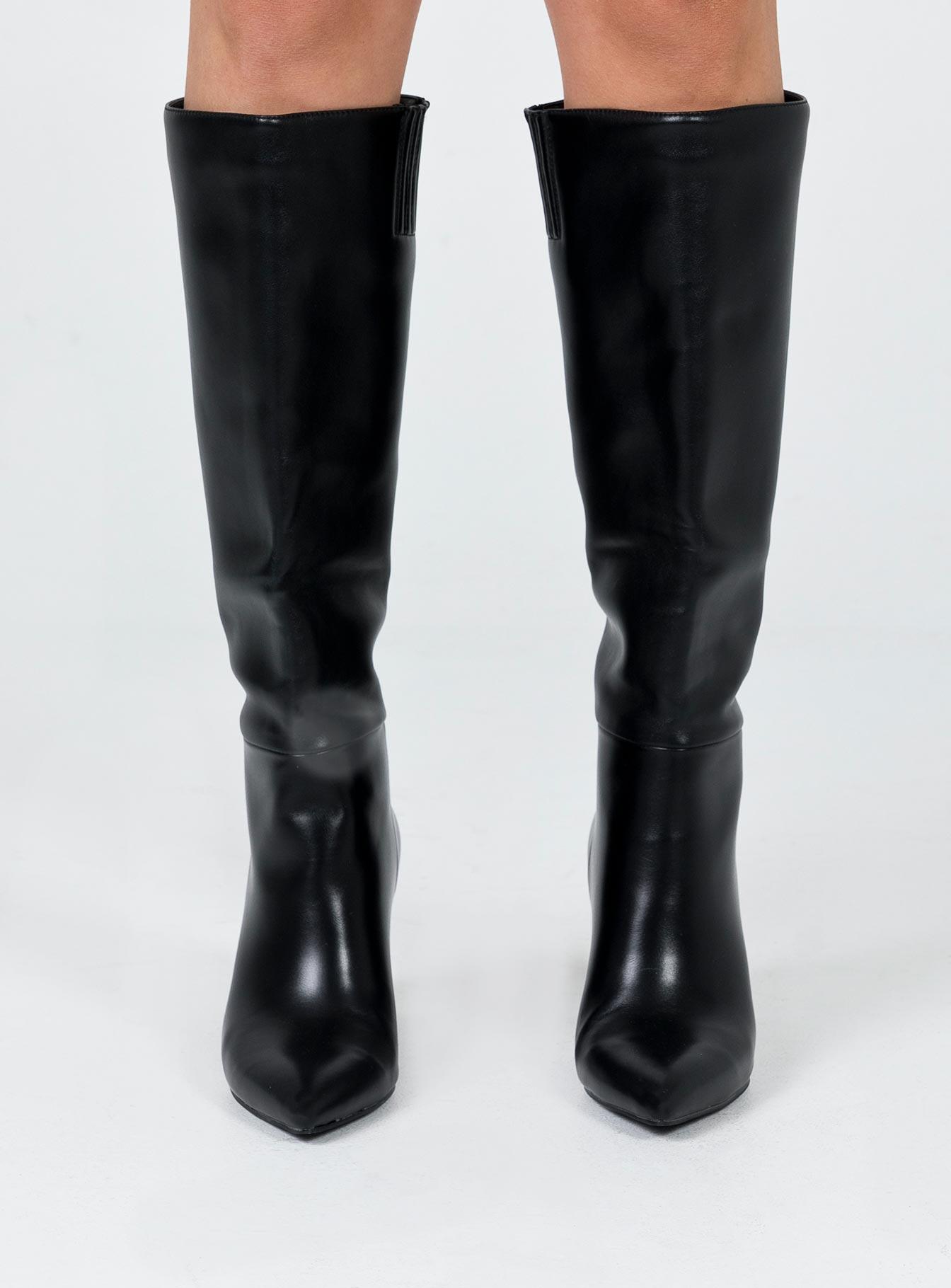 Vesper Knee High Boots Black Product Image