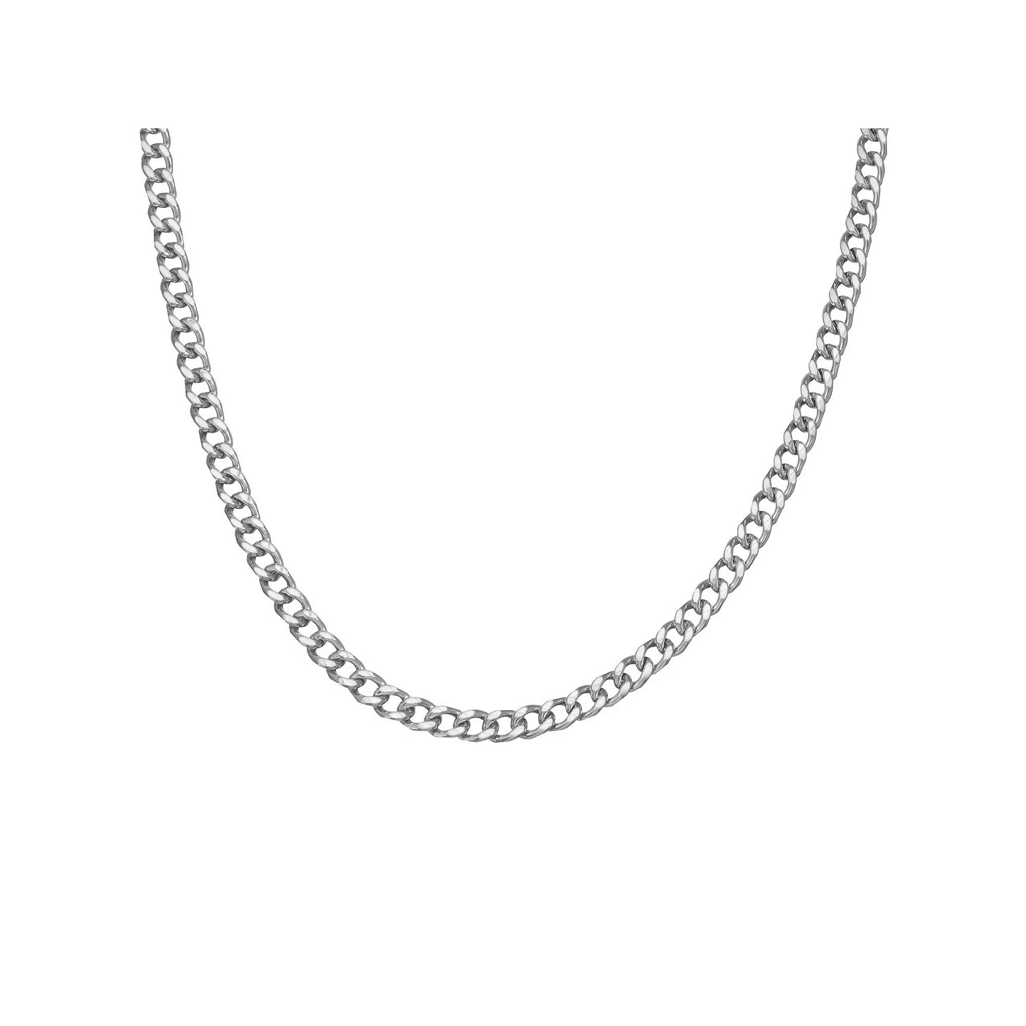Giorgio di Vicenza Sterling Silver Men's Italian Curb Chain Necklace, Size: 24" Product Image