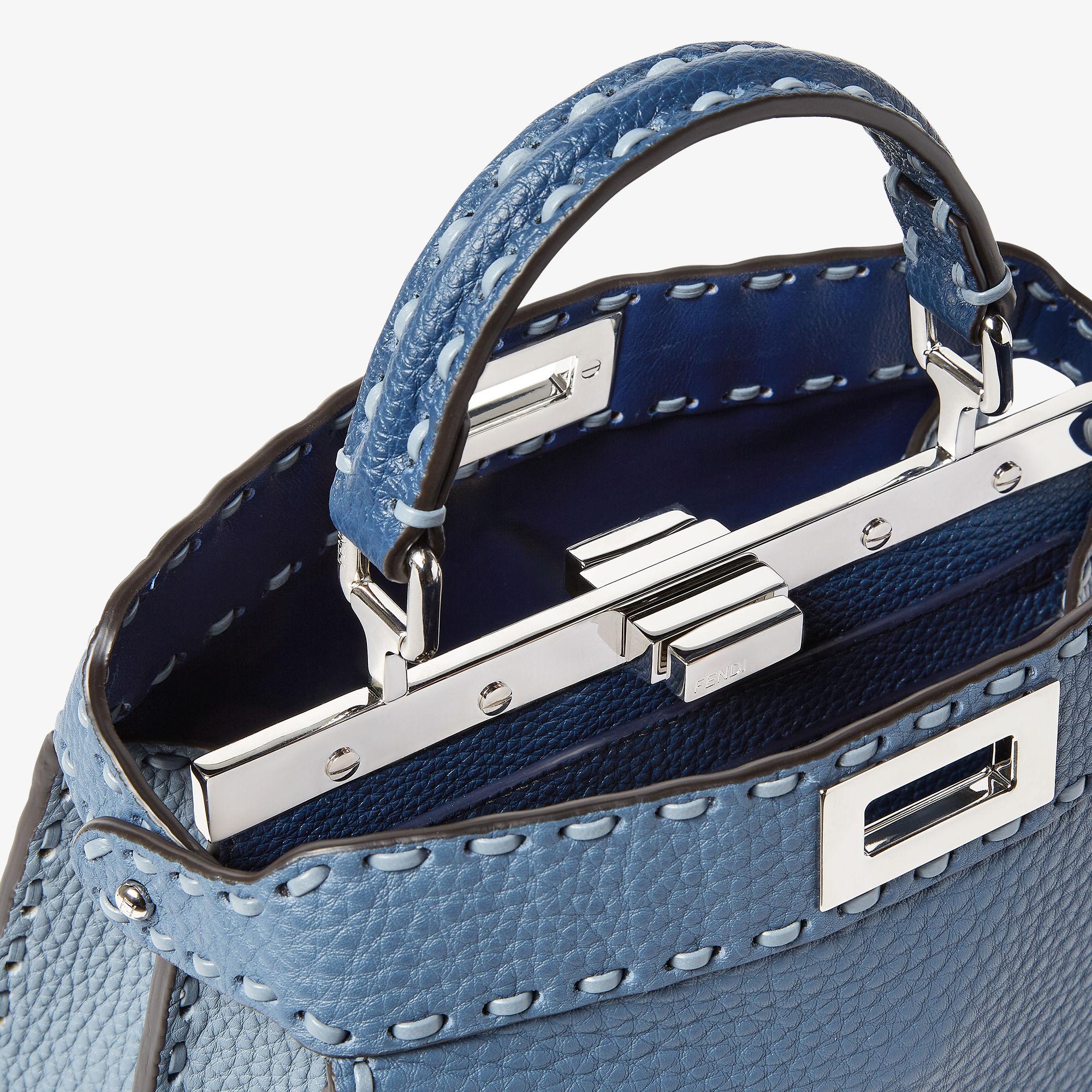 Peekaboo ISeeU SmallMulticolor Selleria bag with 556 hand-sewn topstitches Product Image