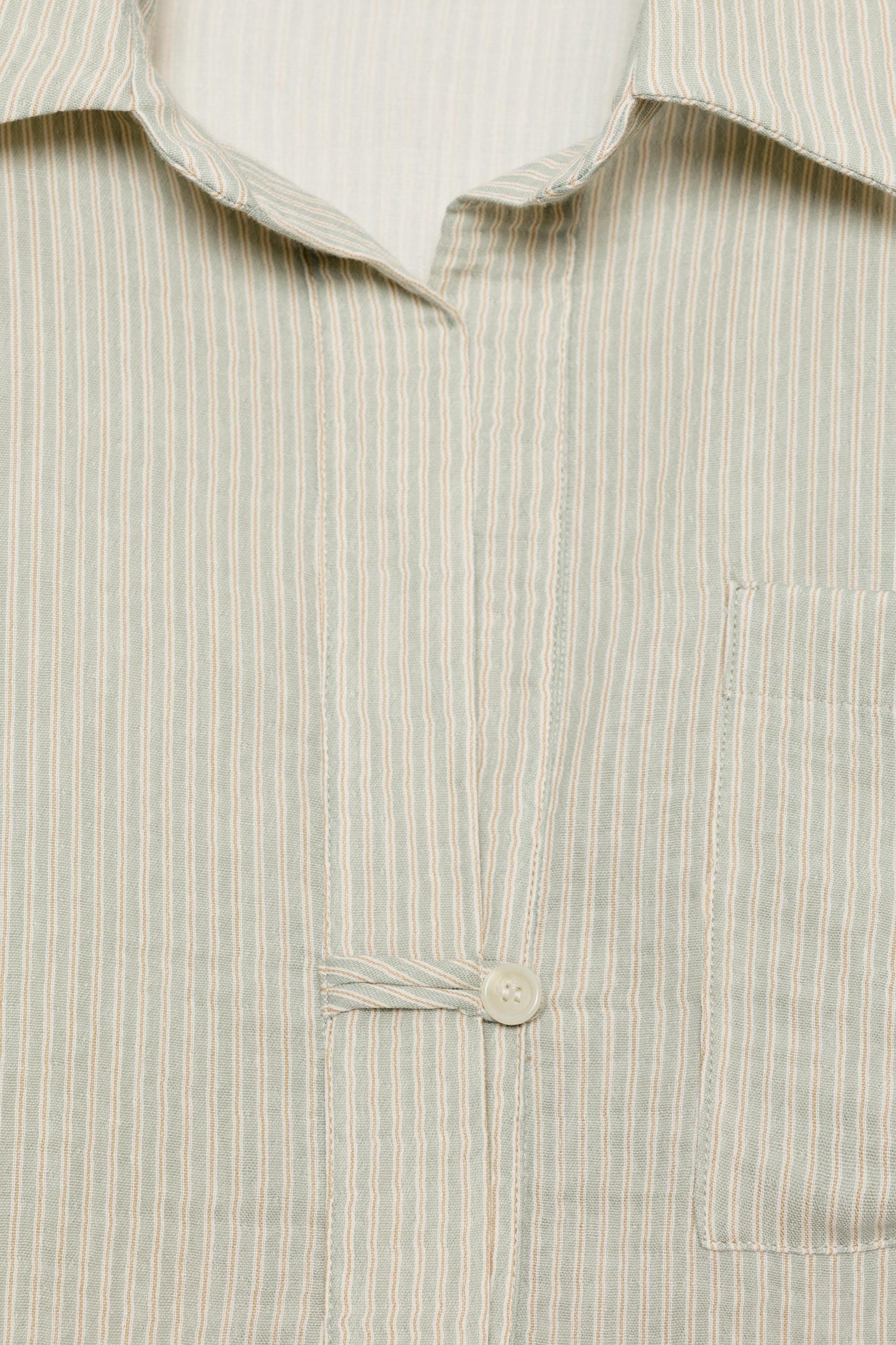 ZW COLLECTION ASYMMETRIC STRIPED SHIRT Product Image