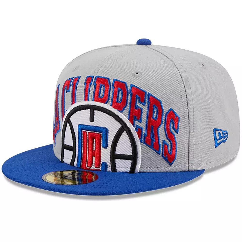 Men's New Era Gray/Royal LA Clippers Tip-Off Two-Tone 59FIFTY Fitted Hat, Size: 7 3/8, Grey Product Image