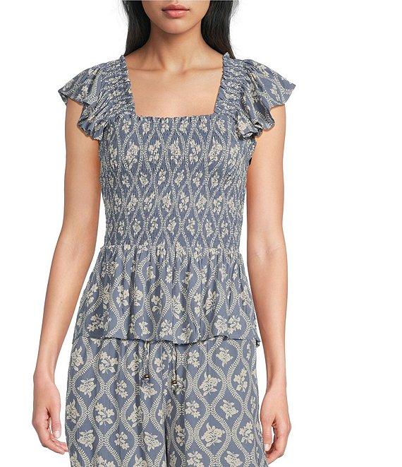Angie Printed Drawstring Wide Leg Pant Product Image