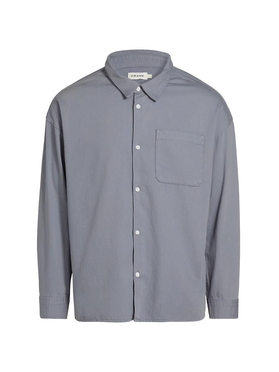 Mens Denim Button-Front Shirt Product Image