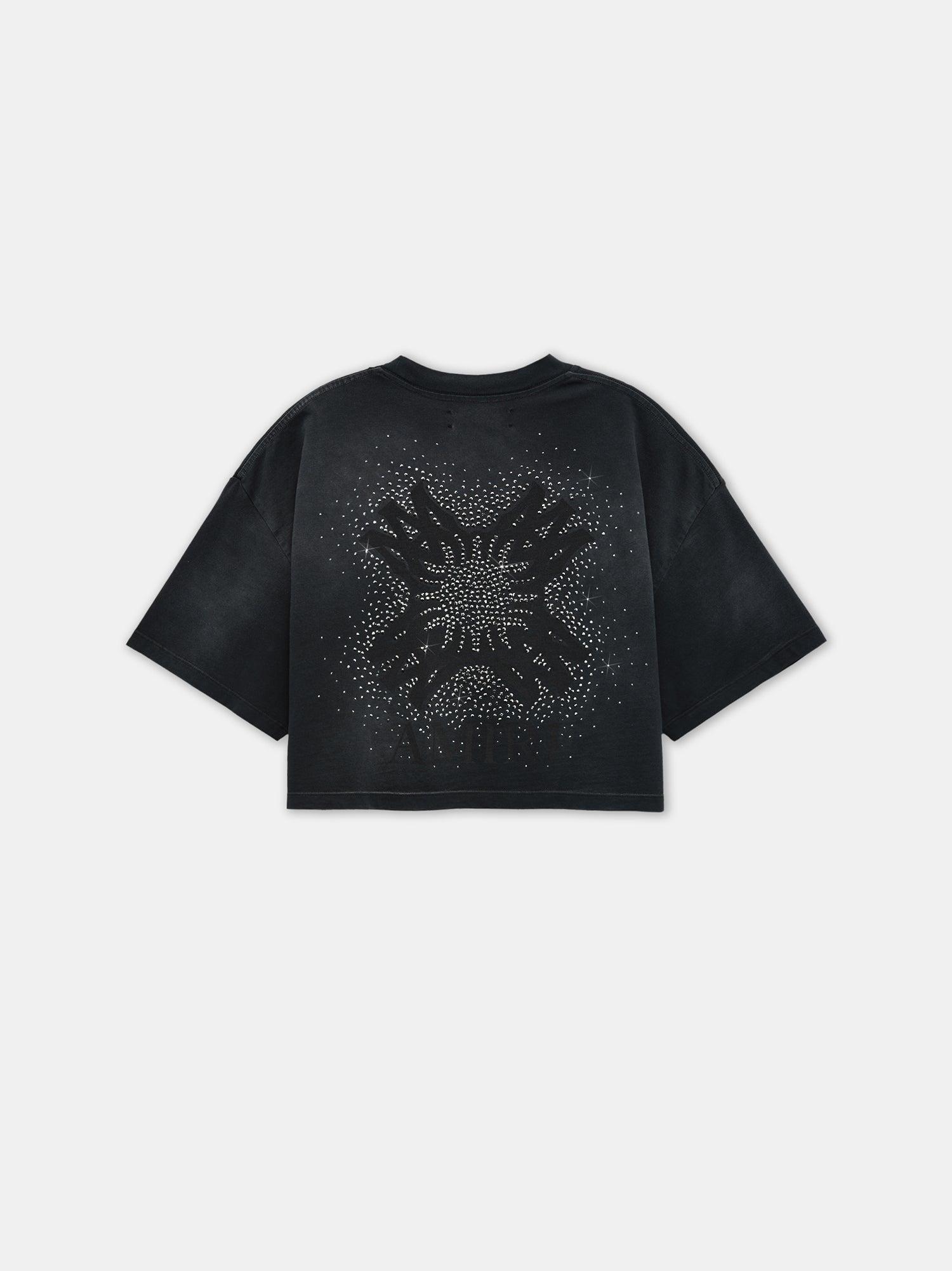 WOMEN - WOMEN'S MA QUAD CRYSTAL CROPPED TEE - Black Female Product Image