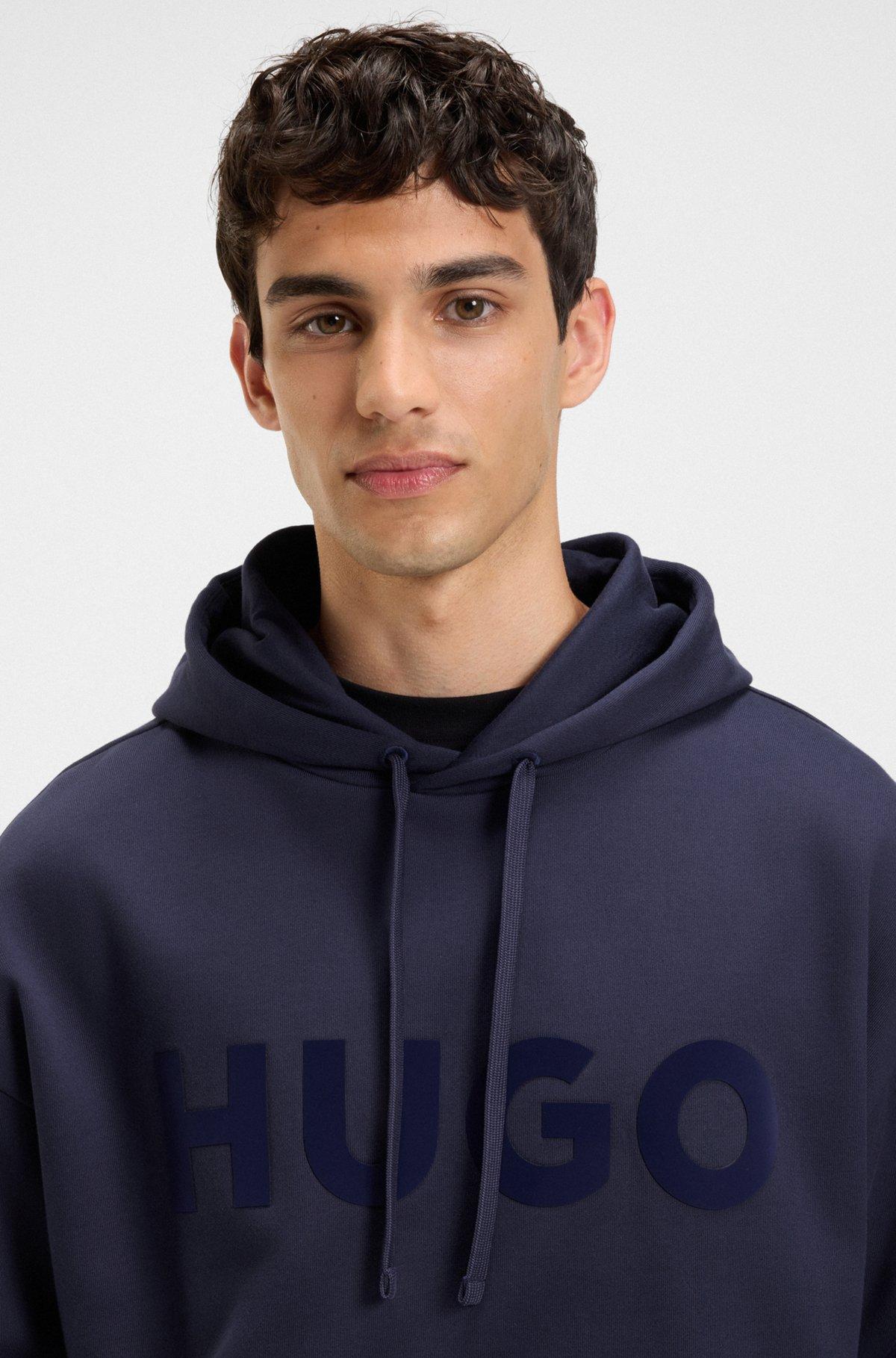 Oversize-fit hoodie in cotton terry with tonal logo Product Image
