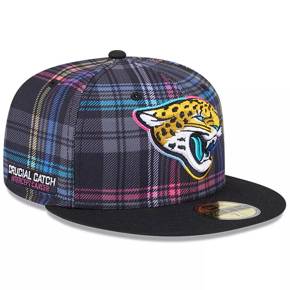Men's New Era Black Jacksonville Jaguars 2024 NFL Crucial Catch Plaid 59FIFTY Fitted Hat,  Product Image