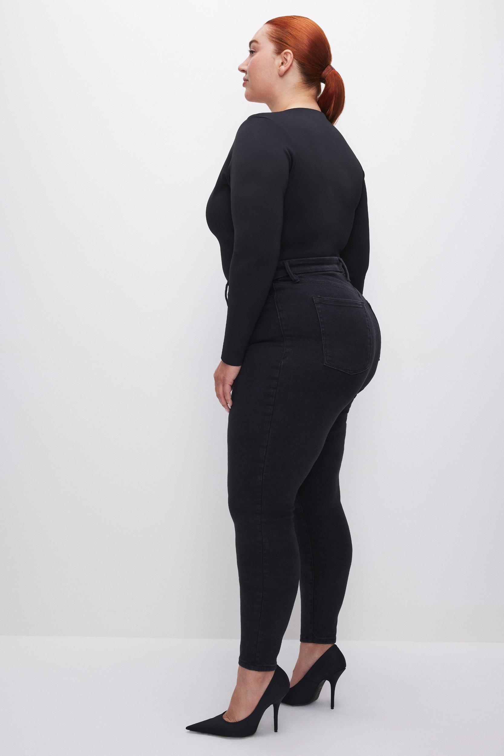 POWER STRETCH PULL-ON SKINNY JEANS | BLACK001 Product Image