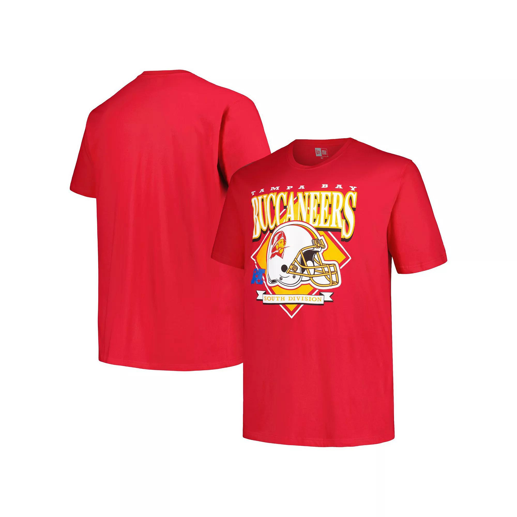 Men's New Era Red Tampa Bay Buccaneers Big & Tall Helmet Historic Mark T-Shirt, Size: 2XLT Product Image