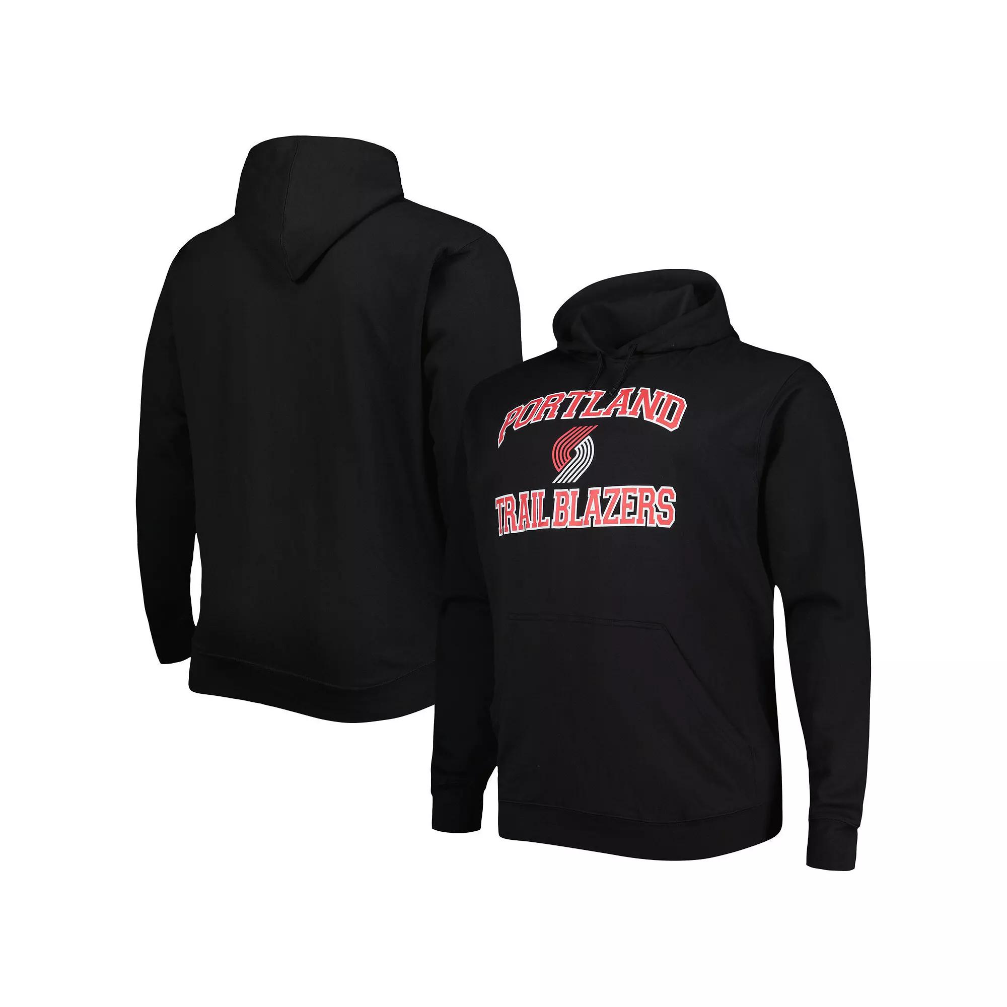 Men's Black Portland Trail Blazers Big & Tall Heart & Soul Pullover Hoodie,  Product Image