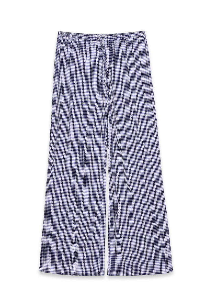 Cotton Straight Mid Waist Pants Product Image