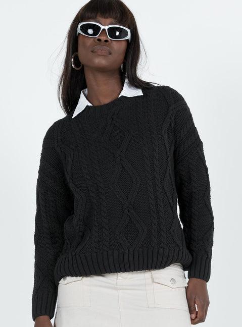 Anaya Oversized Sweater Black Product Image