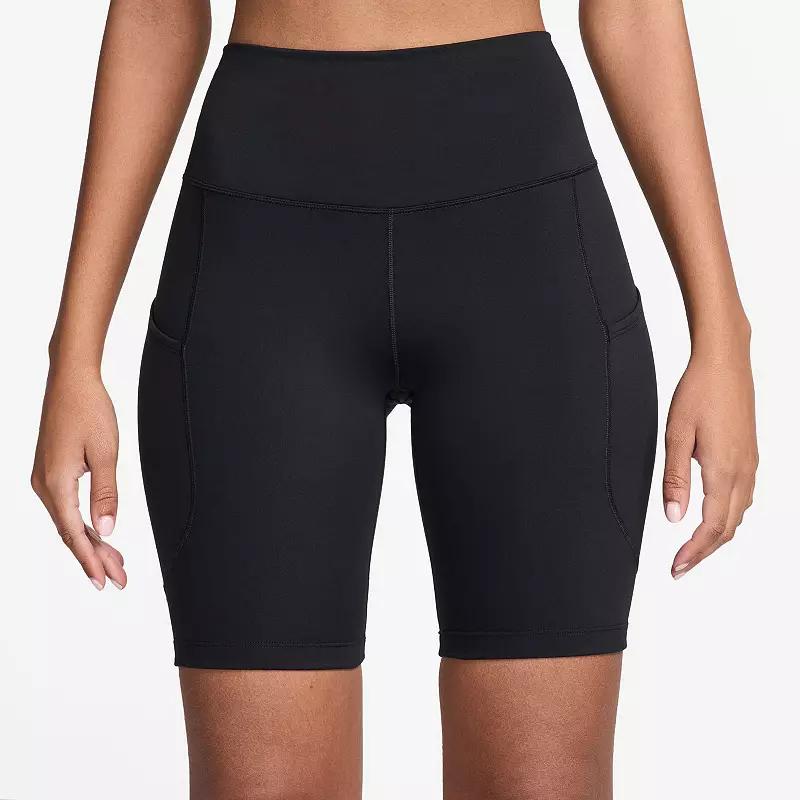 Nike Womens One High-Waisted 8 Biker Shorts with Pockets | FZ6758-010 Product Image