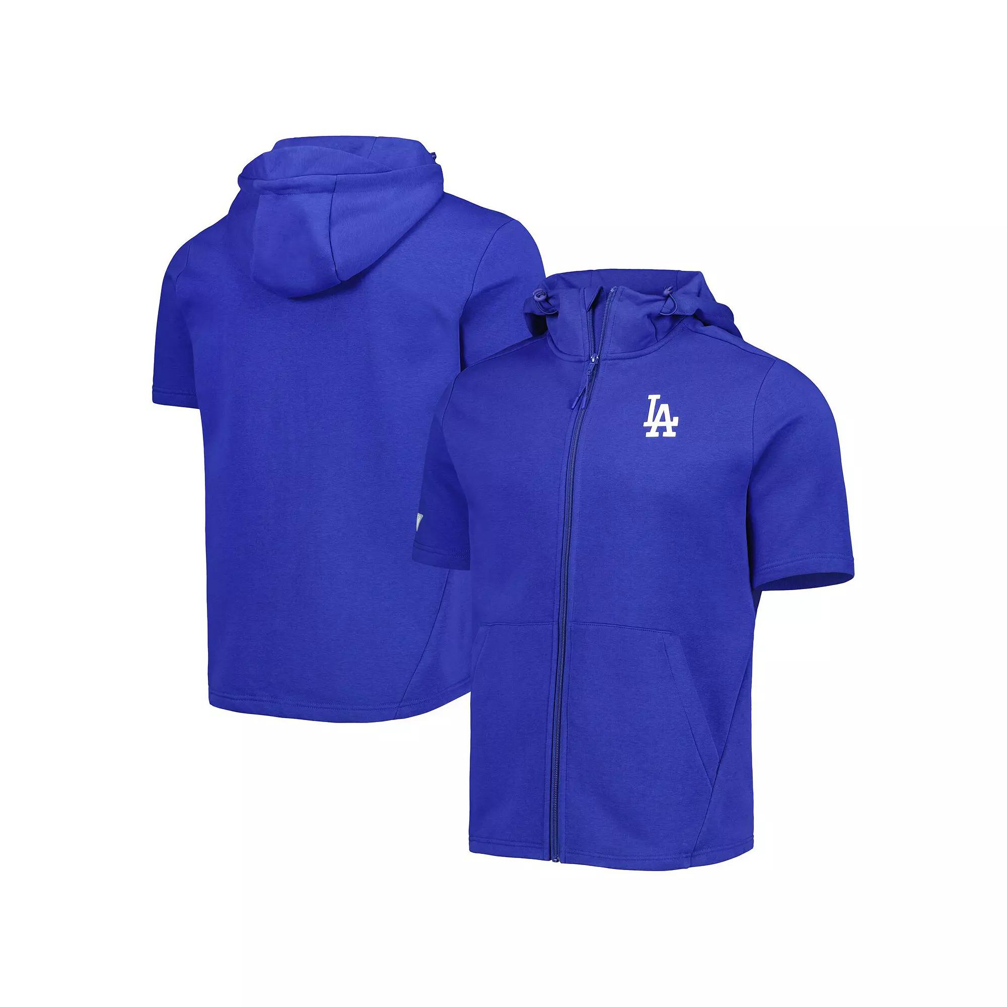 Men's Levelwear Royal Los Angeles Dodgers Recruit Full-Zip Short Sleeve Hoodie, Size: XL, Blue Product Image
