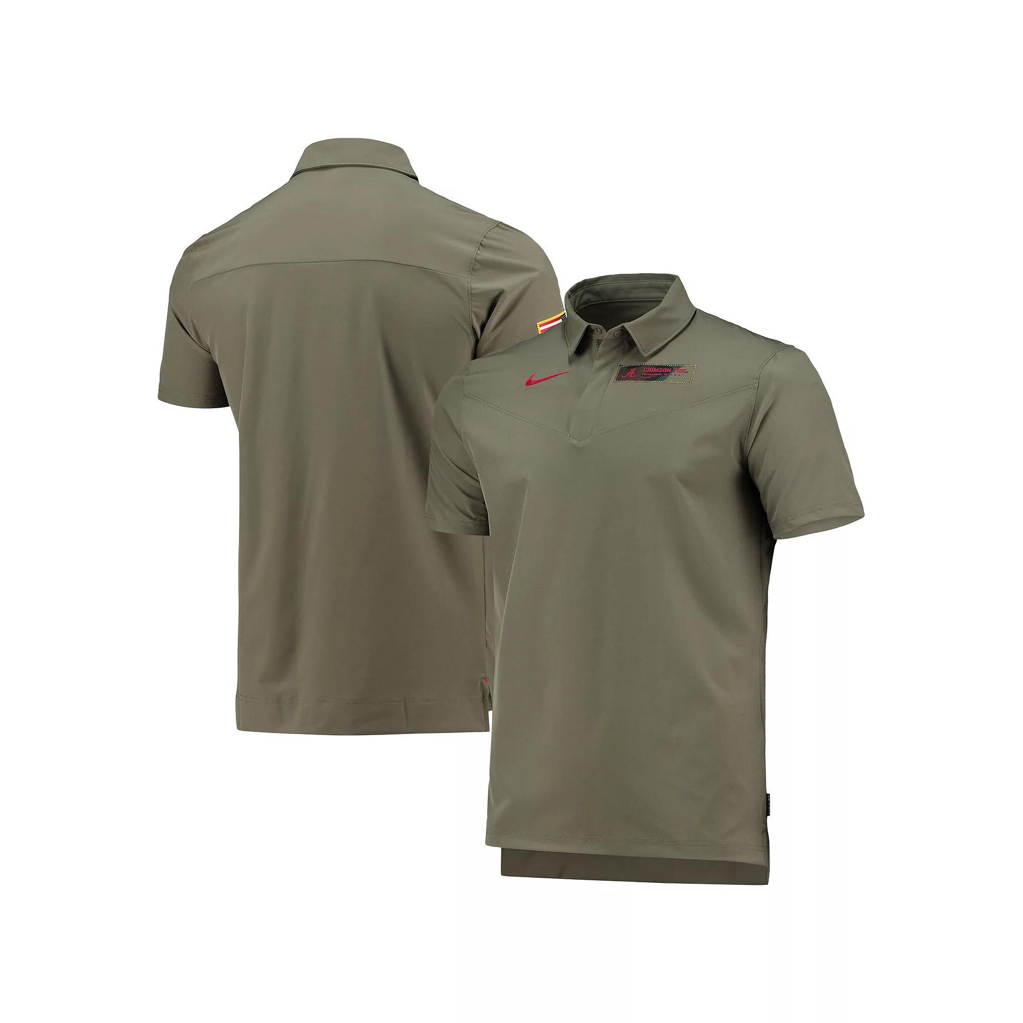 Men's Nike Olive Alabama Crimson Tide UV Collegiate Performance Polo, Size: Medium, Team Product Image