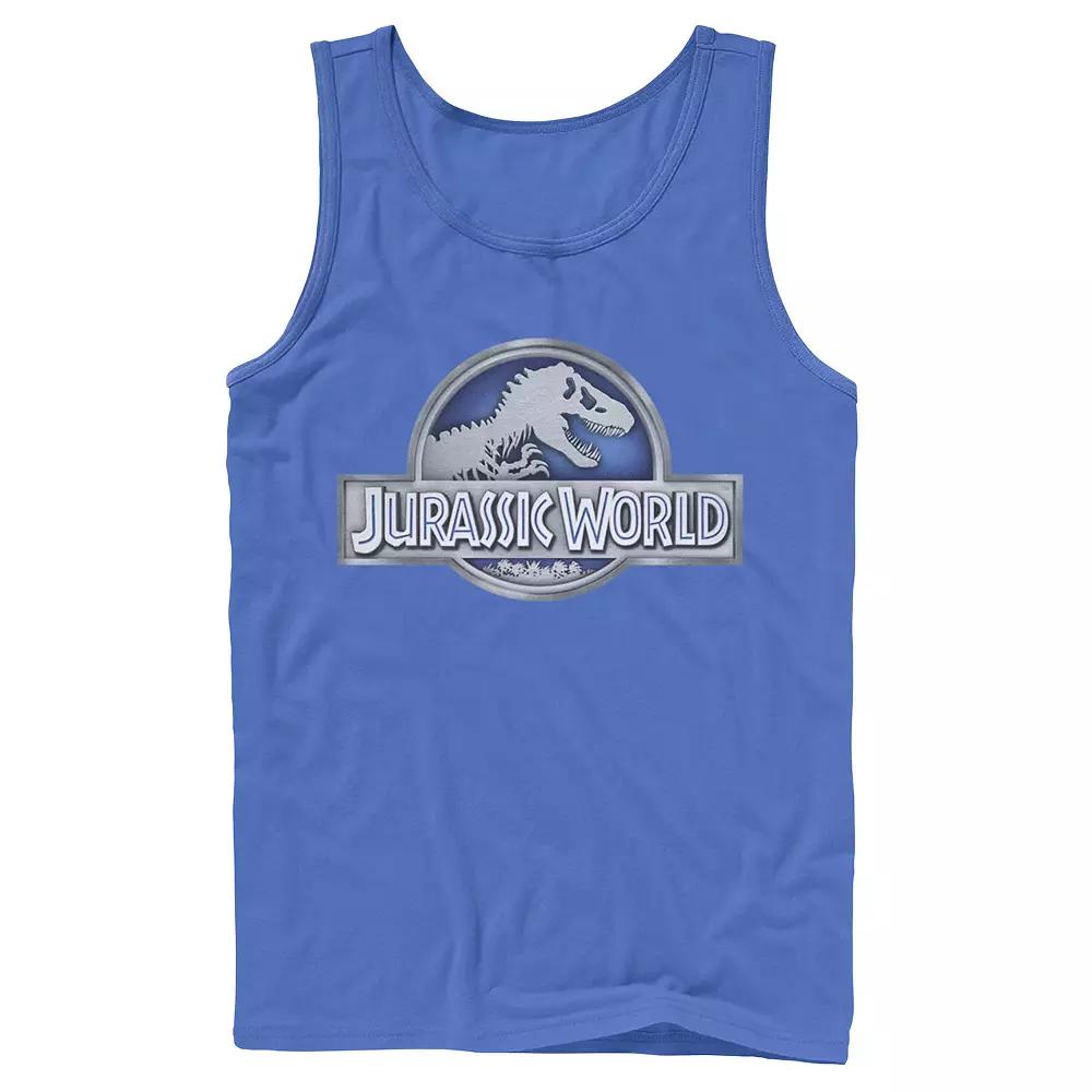 Men's Jurassic World Classic Metal Coin Logo Graphic Tank Top,  Product Image