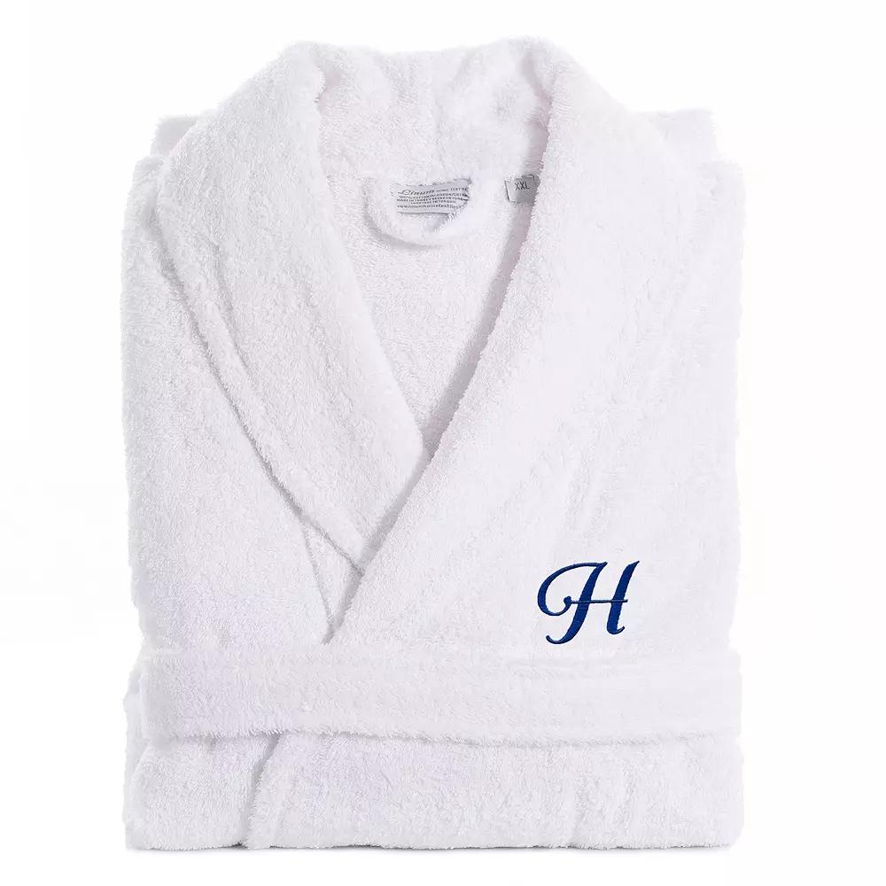 Linum Home Textiles Turkish Cotton Personalized Unisex Tie Front Terry Bathrobe, Adult Unisex,  Product Image