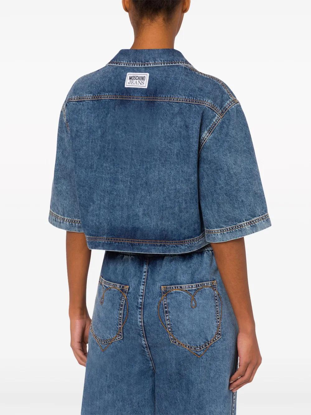 cropped denim shirt Product Image
