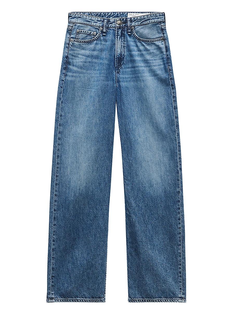 Womens Logan High-Rise Wide-Leg Jeans Product Image