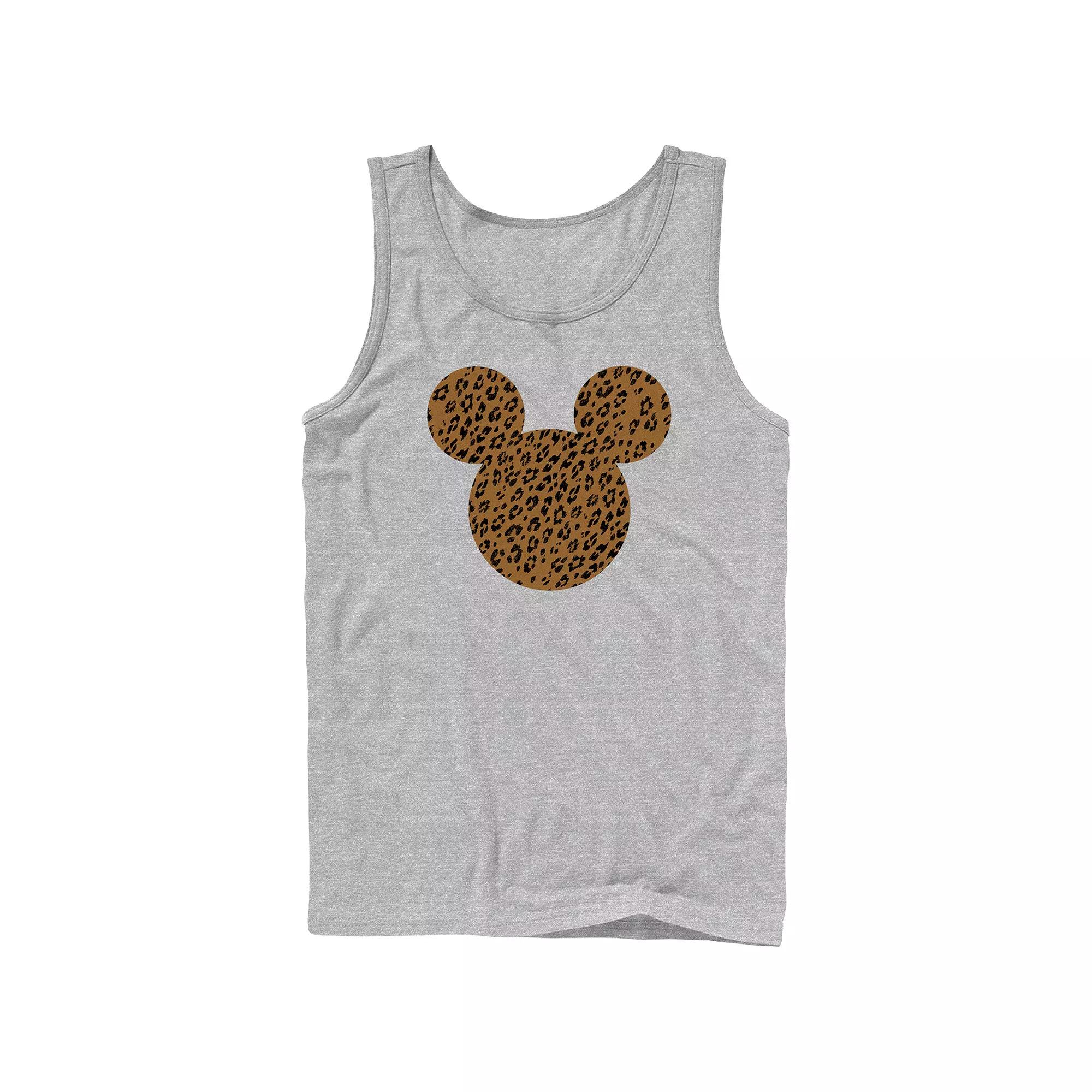 Disney's Mickey Mouse Men's Cheetah Print Head Graphic Tank Top,  Product Image