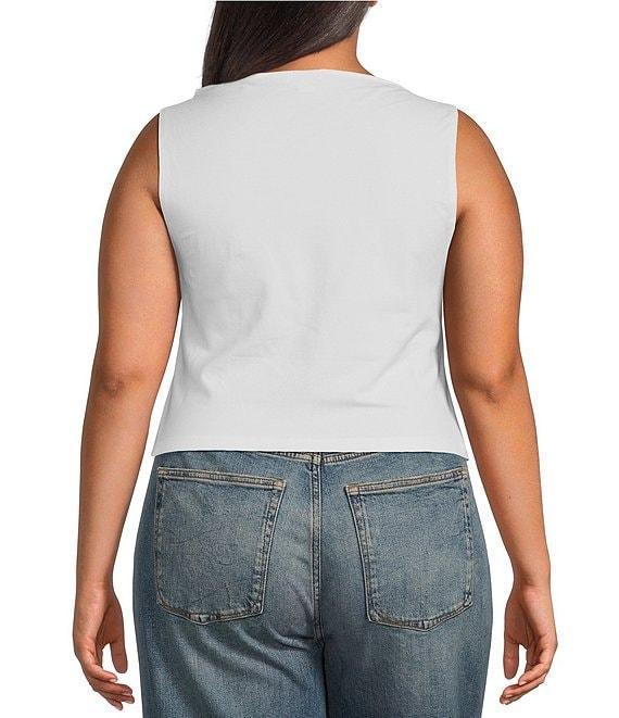 Good American Plus Super Stretch Boat Neck Sleeveless Tank Product Image