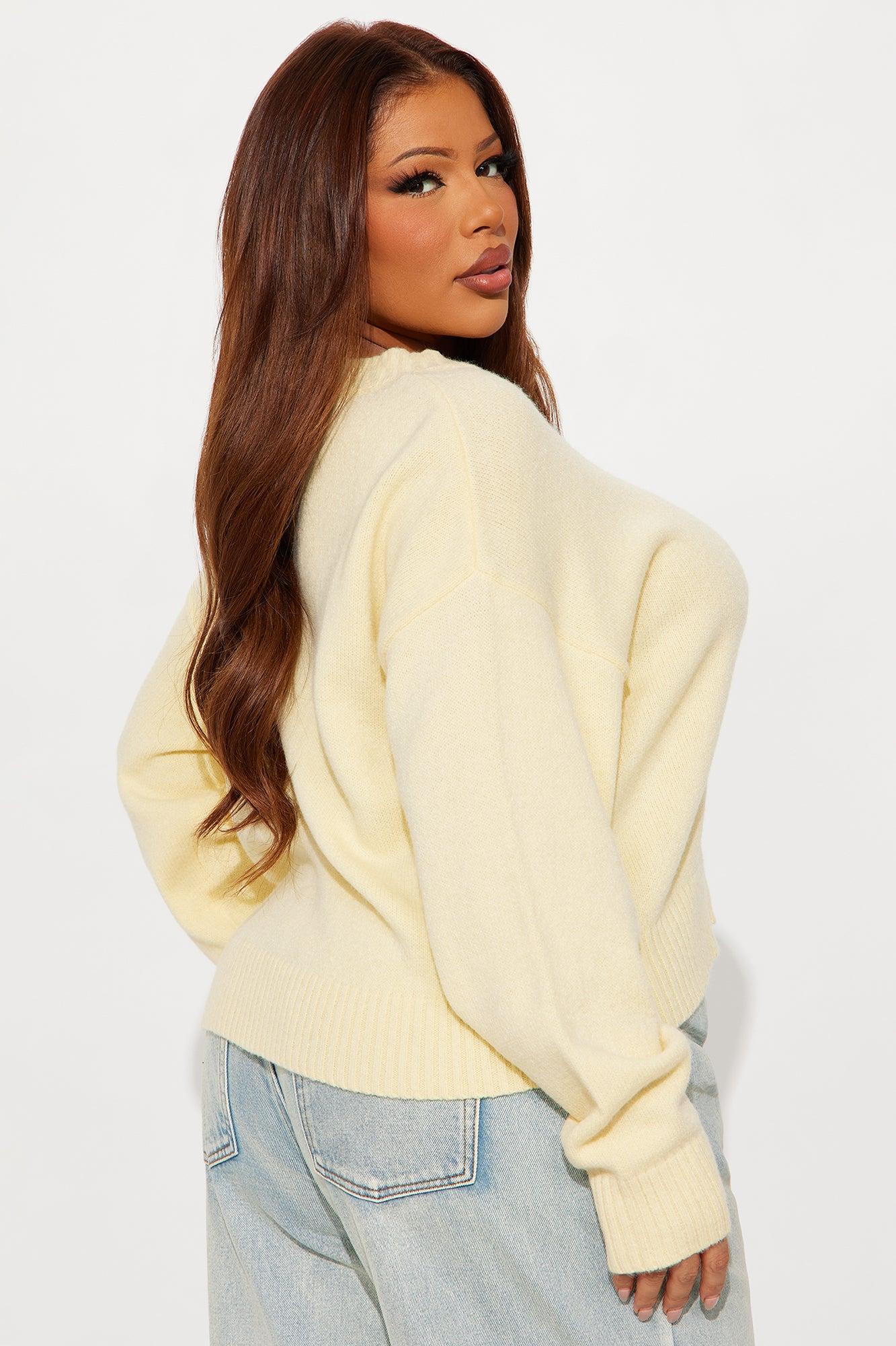 The Everyday Sweater - Yellow Female Product Image