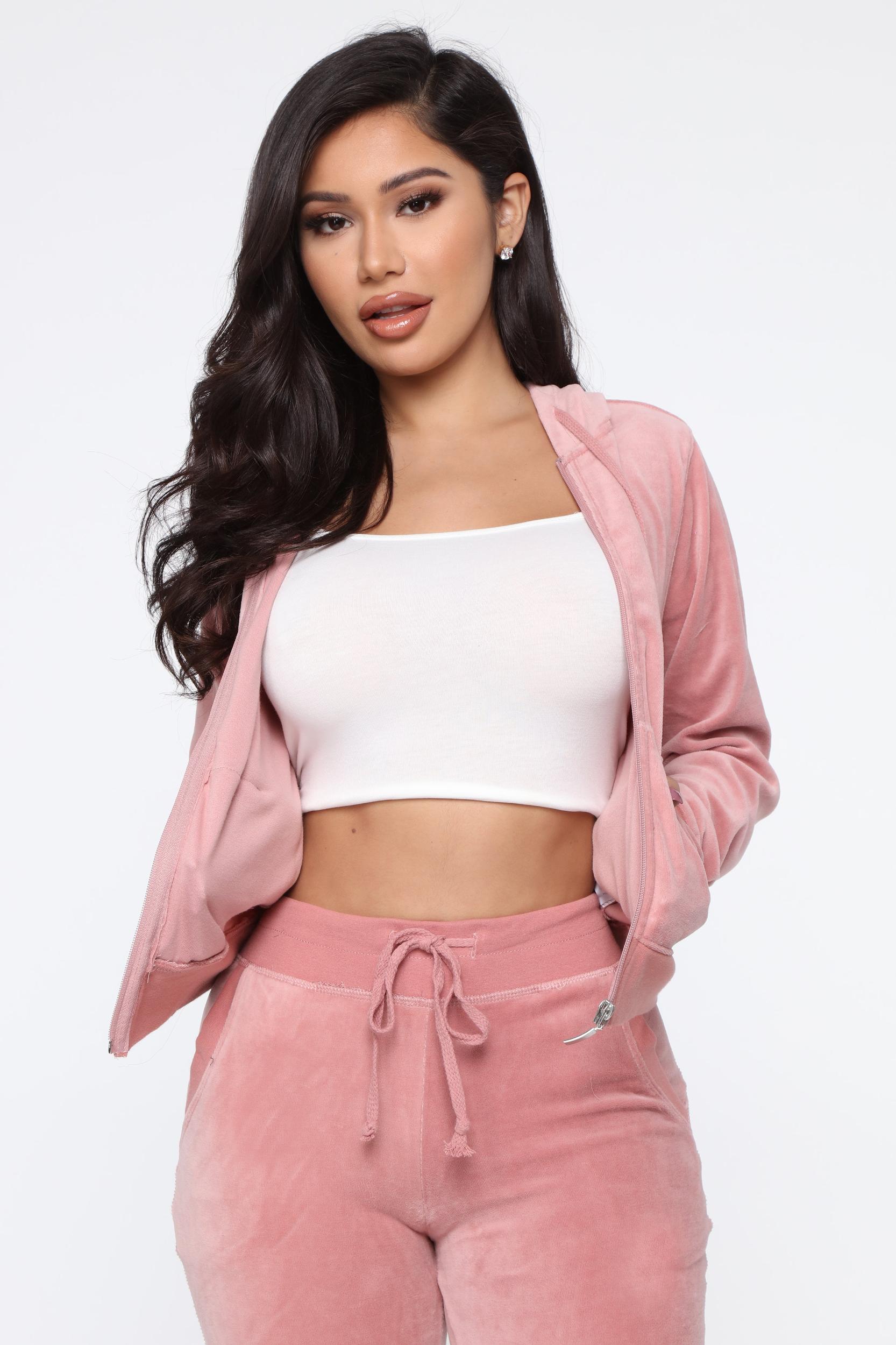 The Original Trendsetter Velour Set - Mauve Product Image