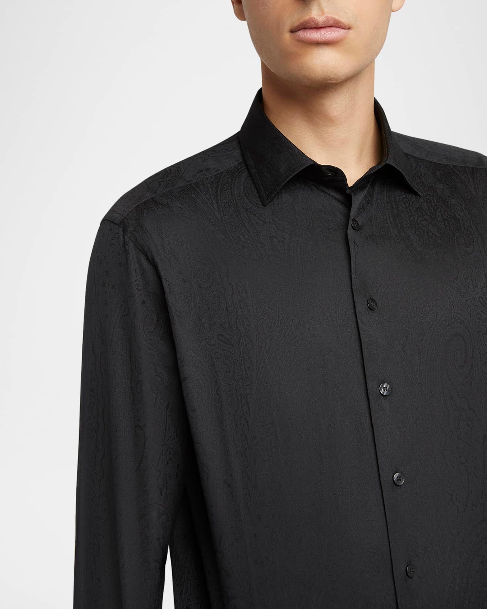 Men's Cotton Paisley Jacquard Sport Shirt Product Image