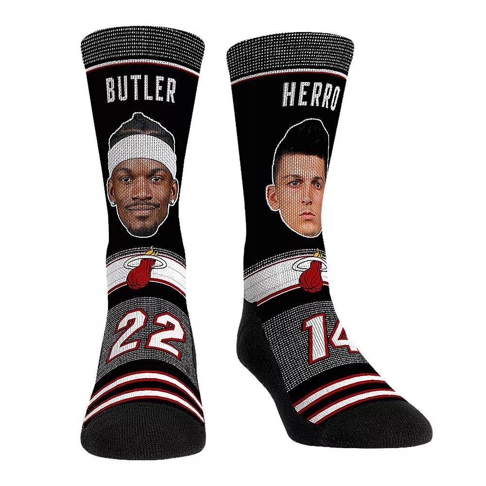 Rock Em Socks Jimmy Butler & Tyler Herro Miami Heat Teammates Player Crew Socks, Men's, Size: Small/Medium Product Image