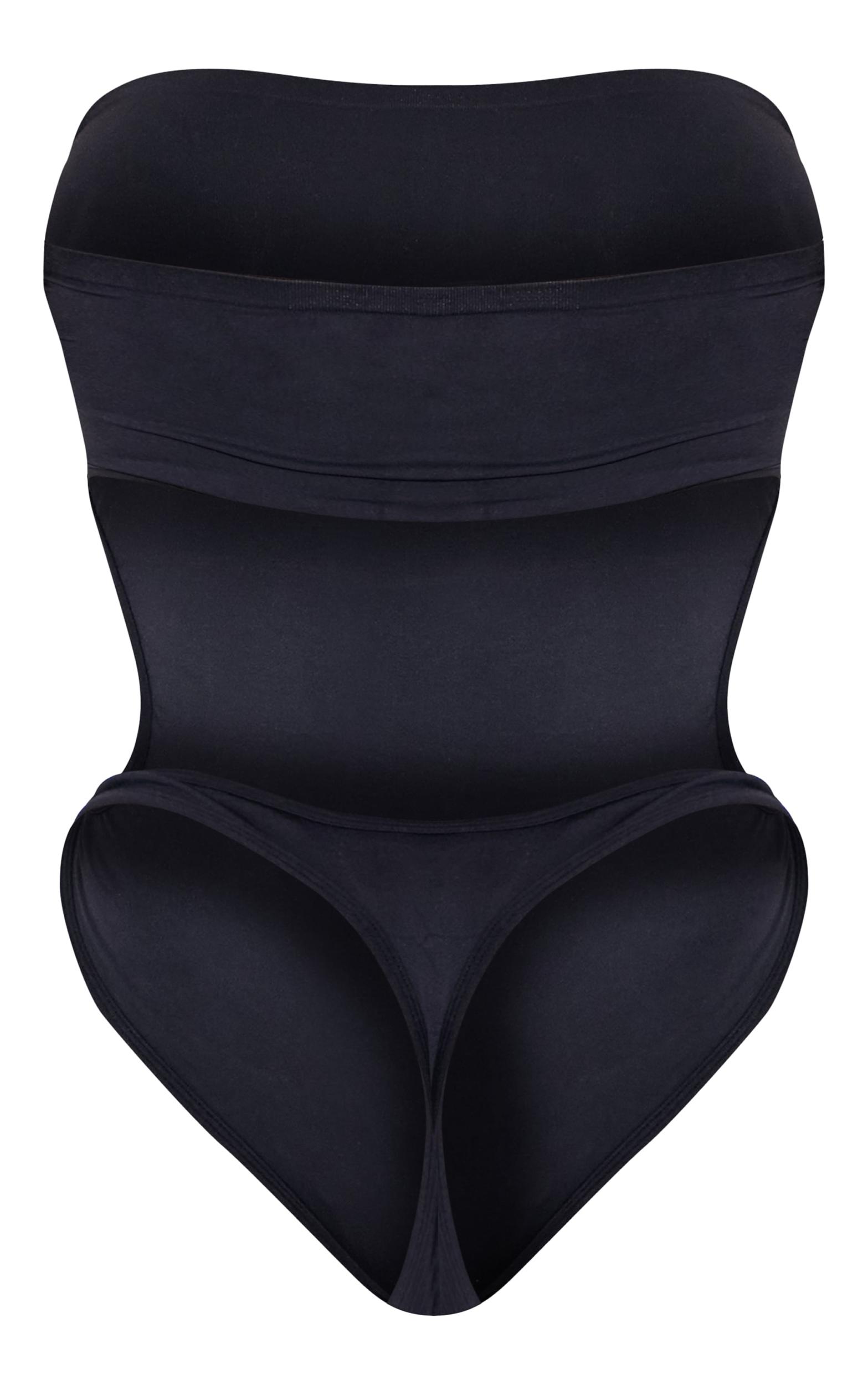 Shape Black Seamless Open Back Bandeau Bodysuit Product Image
