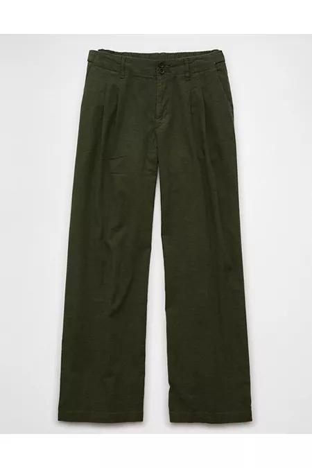 AE Stretch Linen-Blend High-Waisted Wide-Leg Trouser Women's Product Image