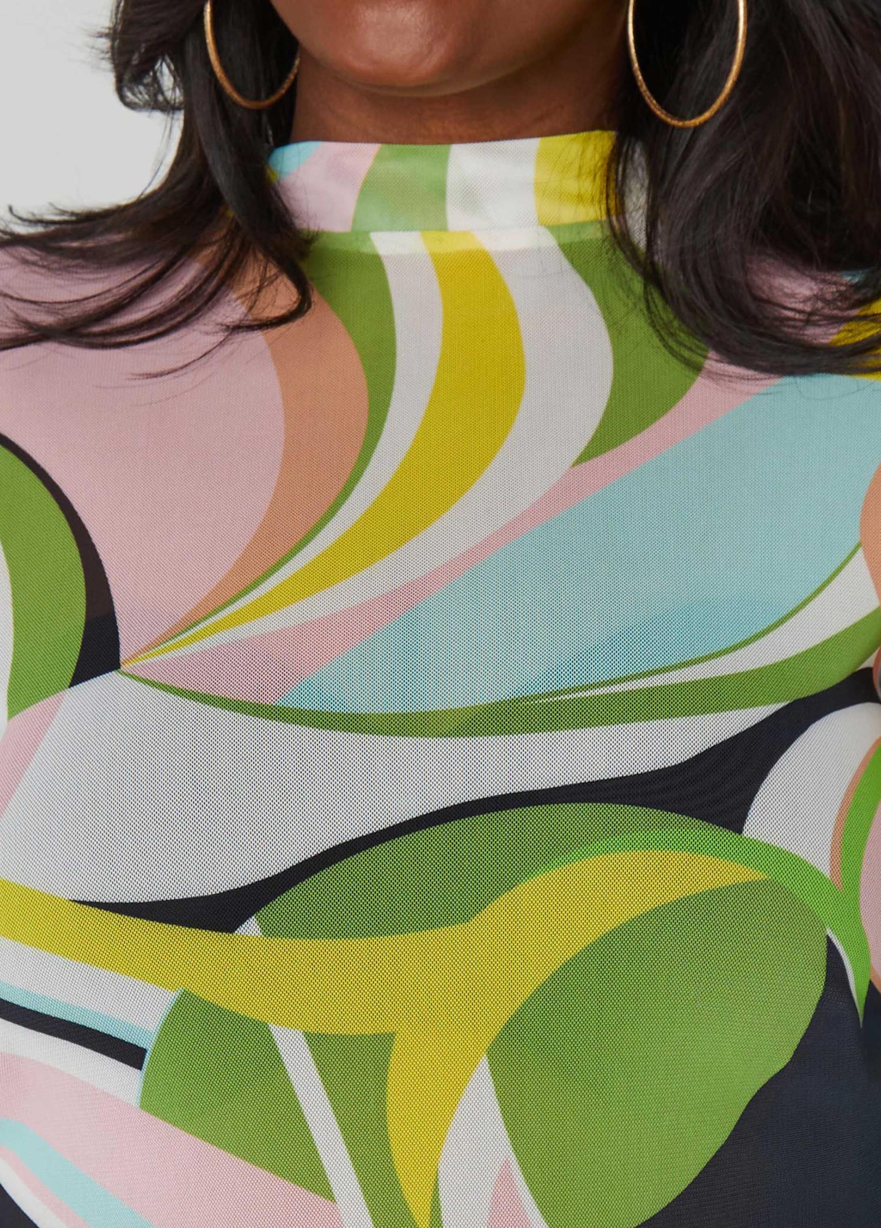 Printed Mesh Top Product Image