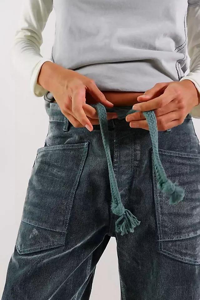 We The Free Moxie Flocked Pull-On Barrel Jeans Product Image