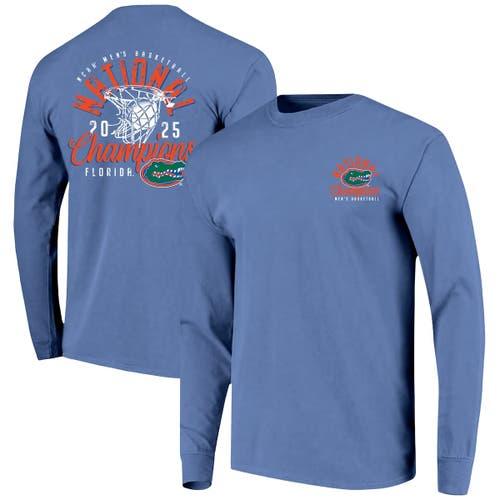 IMAGE ONE Men's Blue Florida Gators 2025 NCAA Men's Basketball National Champions Distressed Net Long Sleeve T-Shirt at Nordstrom, Size Large Product Image