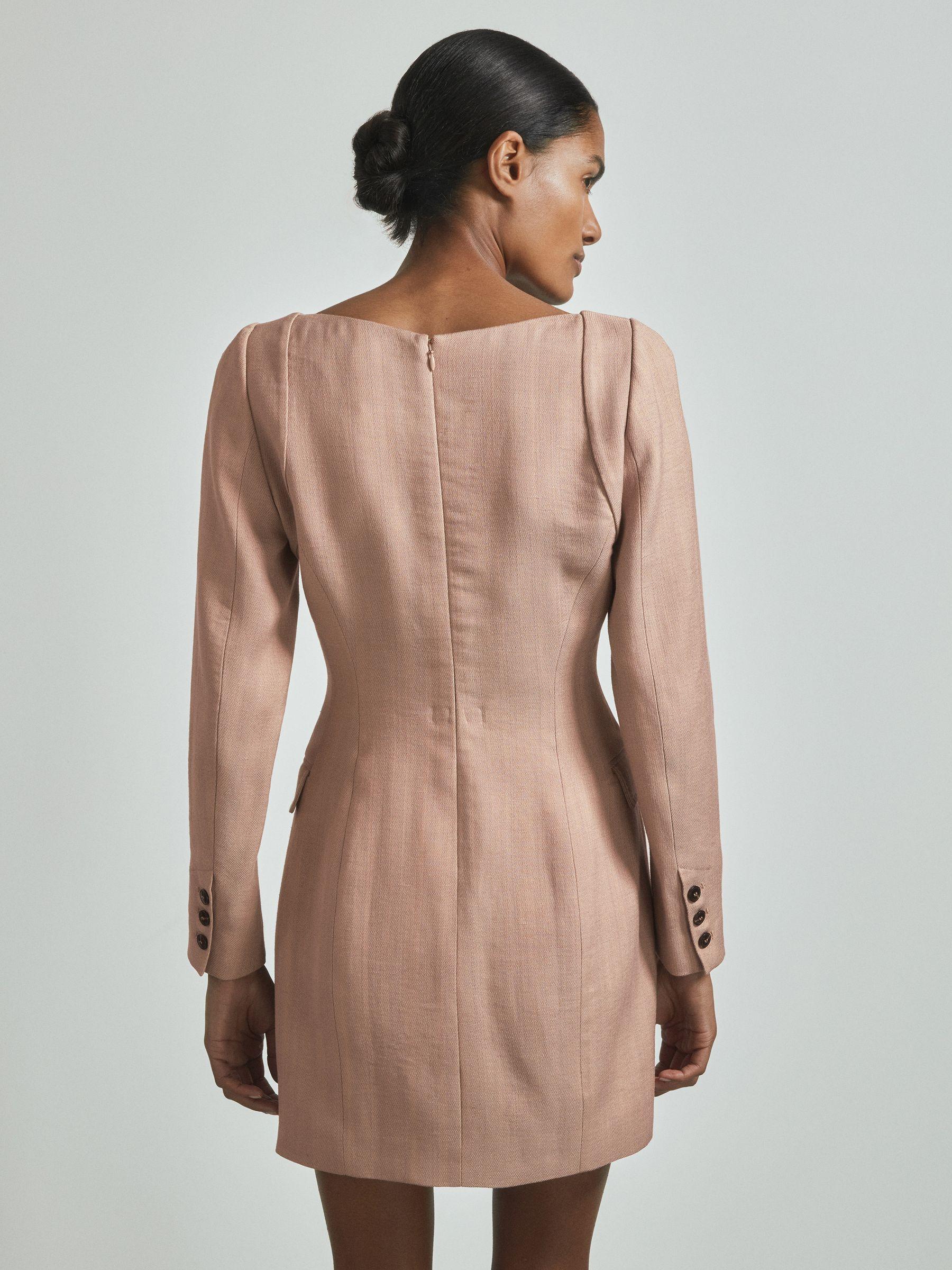 Atelier Tailored Mini Dress in Pink Product Image