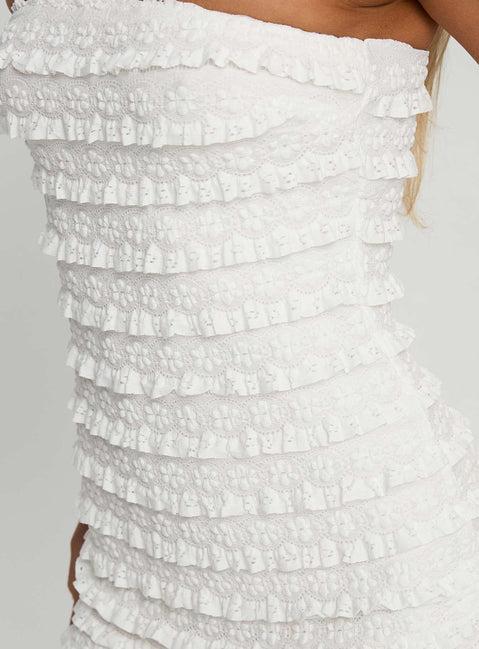 Ayver Strapless Playsuit White Product Image