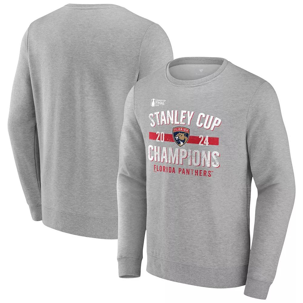 Men's Fanatics  Steel Florida Panthers 2024 Stanley Cup Champions Throwback Fleece Pullover Sweatshirt, Size: 3XL, Pnt Silver Product Image