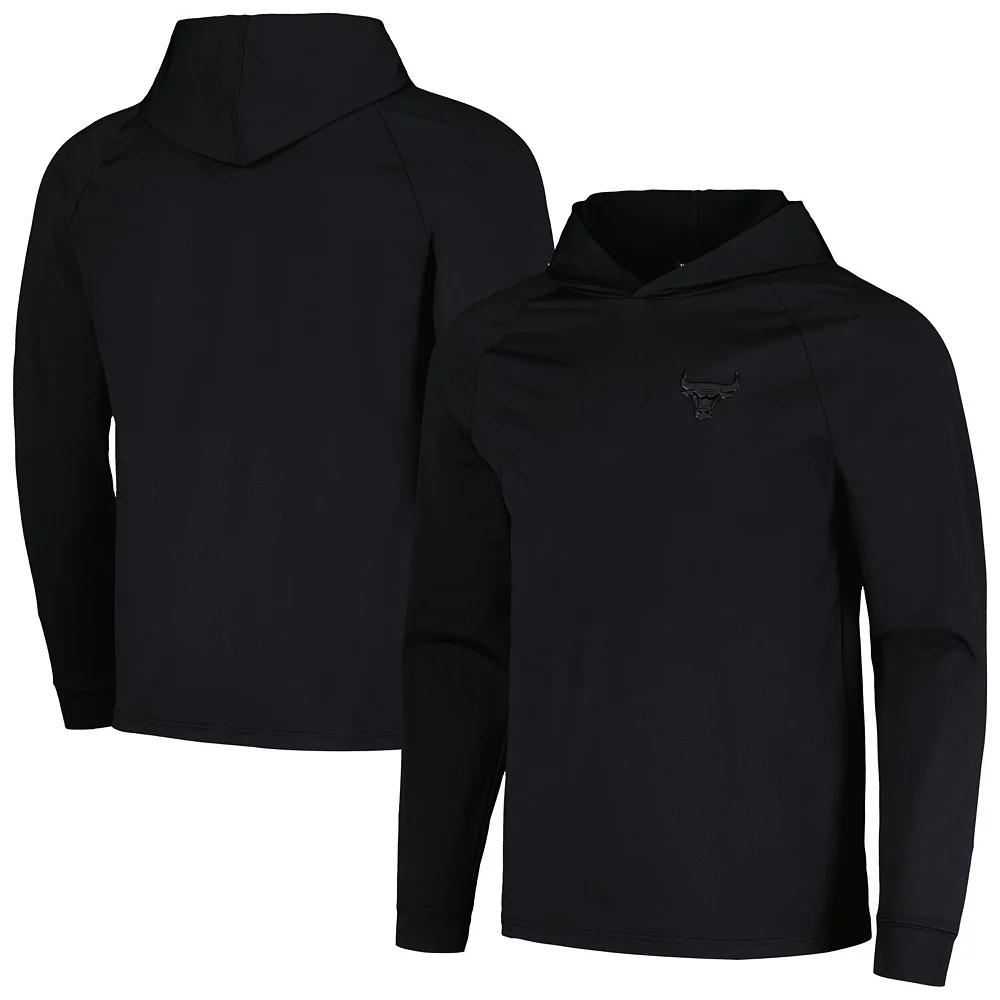 Men's Levelwear Black Chicago Bulls Performance Long Sleeve Hoodie T-Shirt,  Product Image