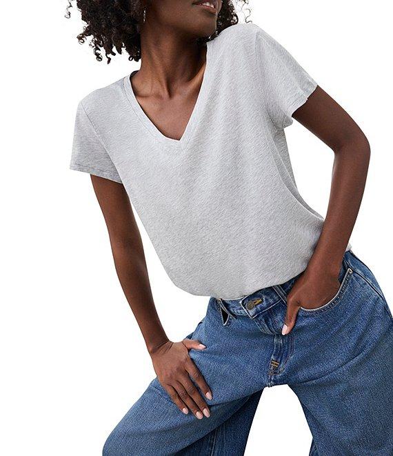 Splendid Kate V-Neck Short Sleeve Tee Shirt Product Image