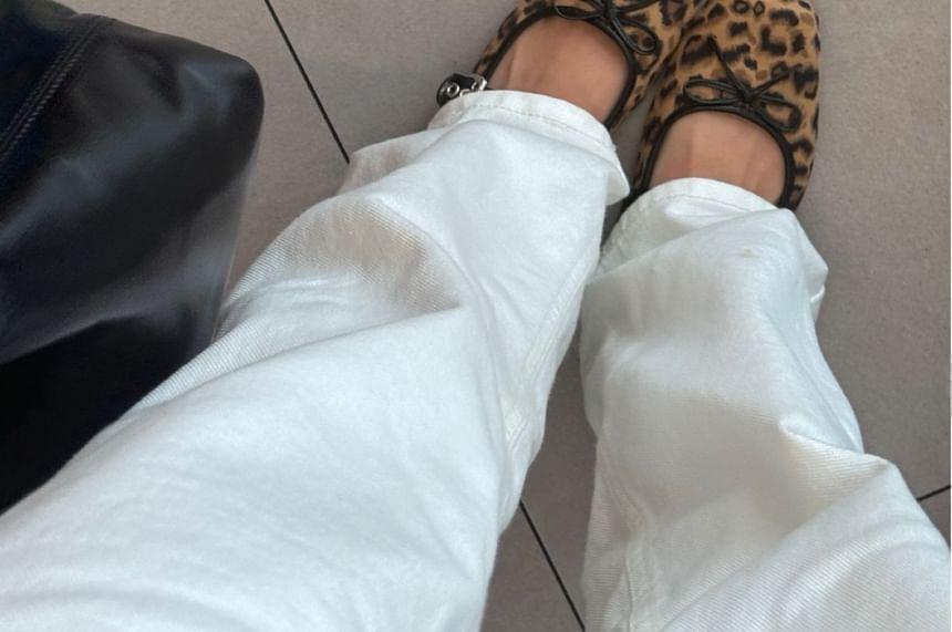 Plain / Leopard Ballet Flats Product Image