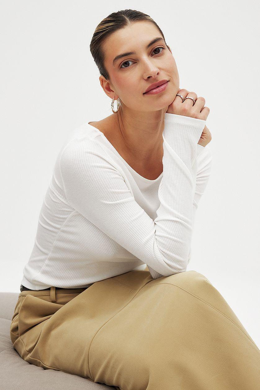 Boat Neck Rib Top Product Image