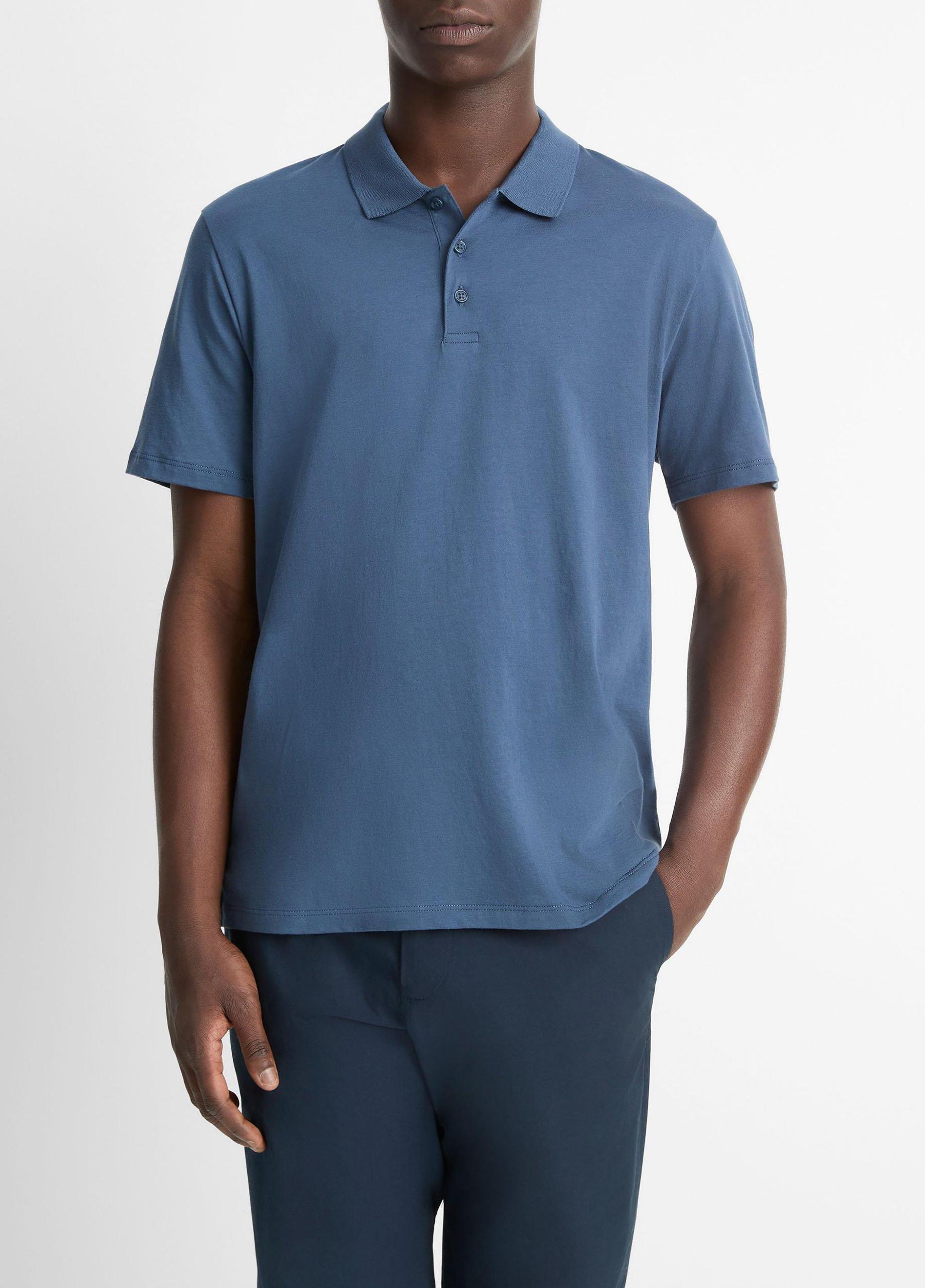 Pima Cotton Short-Sleeve Polo Shirt Product Image